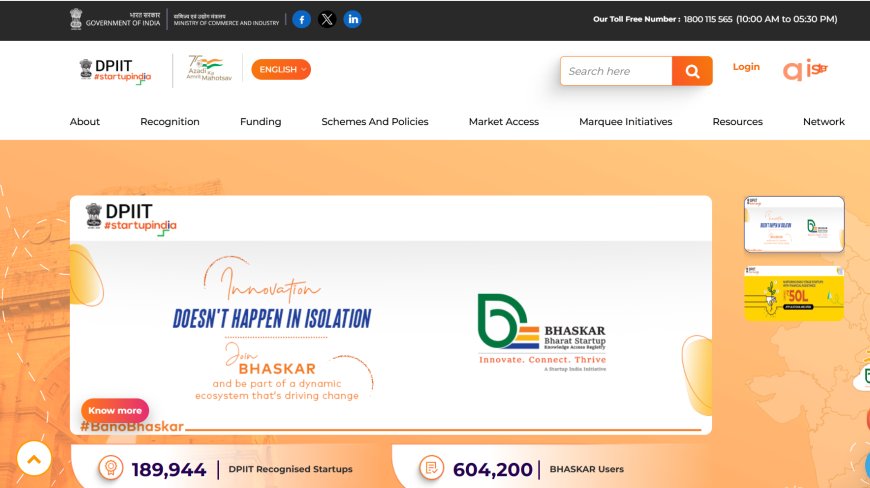 Startup India | Innovation Ecosystem & DPIIT Recognition Process