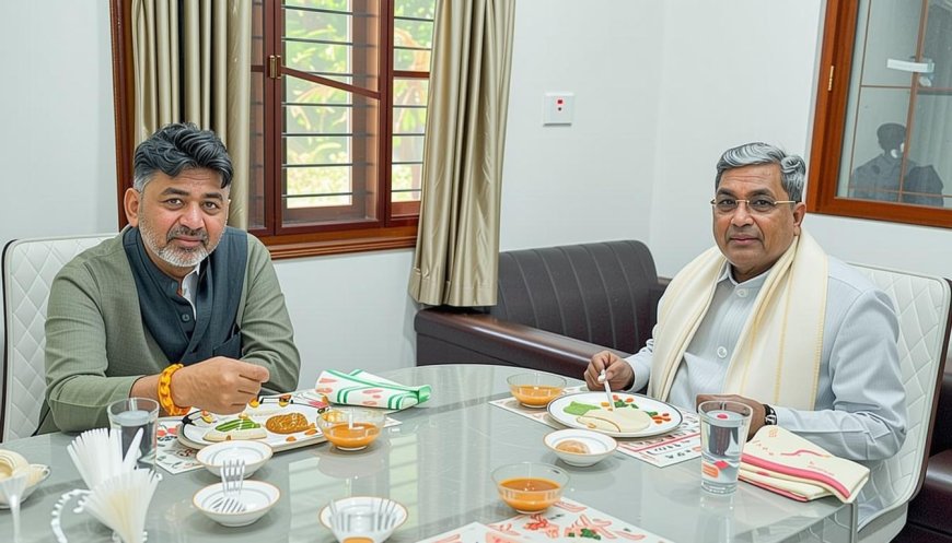 சித்தராமையா டி.கே. சிவக்குமாரின் இல்லத்தில்: என்ன நடக்கிறது? | TNNEWS